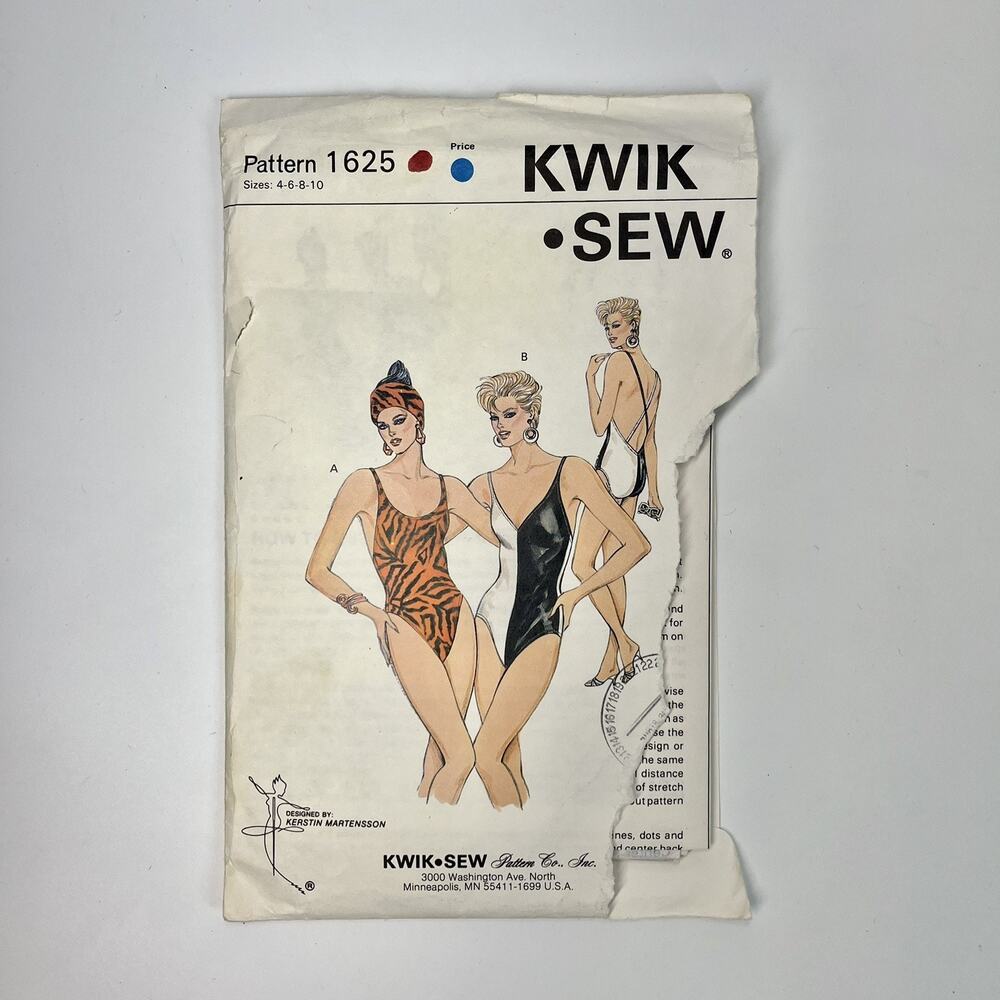 VTG Kwik-Sew Swim Wear by Kerstin Martensson Pattern 1625 Womens Size 4 6 8 10